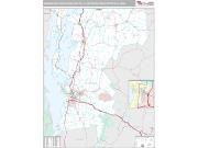 Burlington-South Burlington Metro Area <br /> Wall Map <br /> Premium Style 2024 Map