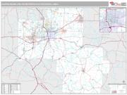 Canton-Massillon Metro Area <br /> Wall Map <br /> Premium Style 2025 Map