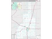 Champaign-Urbana Metro Area <br /> Wall Map <br /> Premium Style 2025 Map