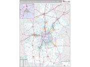Charlotte-Concord-Gastonia Metro Area <br /> Wall Map <br /> Premium Style 2025 Map