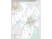 Chattanooga Metro Area <br /> Wall Map <br /> Premium Style 2025 Map