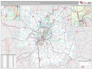 Cincinnati Metro Area <br /> Wall Map <br /> Premium Style 2025 Map