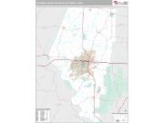 Columbia Metro Area <br /> Wall Map <br /> Premium Style 2025 Map