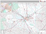 Columbia Metro Area <br /> Wall Map <br /> Premium Style 2025 Map