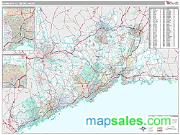 Danbury Metro Area <br /> Wall Map <br /> Premium Style 2025 Map