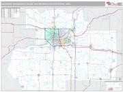 Davenport-Moline-Rock Island Metro Area <br /> Wall Map <br /> Premium Style 2025 Map