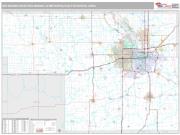Des Moines-West Des Moines Metro Area <br /> Wall Map <br /> Premium Style 2025 Map
