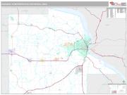 Dubuque Metro Area <br /> Wall Map <br /> Premium Style 2025 Map