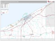 Erie Metro Area <br /> Wall Map <br /> Premium Style 2025 Map