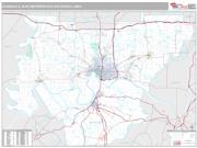 Evansville Metro Area <br /> Wall Map <br /> Premium Style 2025 Map
