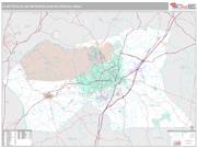 Fayetteville Metro Area <br /> Wall Map <br /> Premium Style 2025 Map