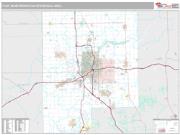 Flint Metro Area <br /> Wall Map <br /> Premium Style 2025 Map