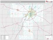 Fort Wayne Metro Area <br /> Wall Map <br /> Premium Style 2025 Map