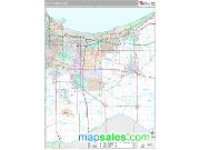 Gary Metro Area <br /> Wall Map <br /> Premium Style 2025 Map
