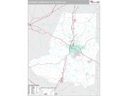 Goldsboro Metro Area <br /> Wall Map <br /> Premium Style 2025 Map