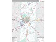 Greensboro-High Point Metro Area <br /> Wall Map <br /> Premium Style 2025 Map