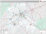 Greenville-Anderson-Mauldin Metro Area <br /> Wall Map <br /> Premium Style 2025 Map