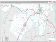 Hagerstown-Martinsburg Metro Area <br /> Wall Map <br /> Premium Style 2025 Map