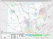 Hamilton-Middletown Metro Area <br /> Wall Map <br /> Premium Style 2025 Map