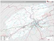 Harrisburg-Carlisle Metro Area <br /> Wall Map <br /> Premium Style 2025 Map