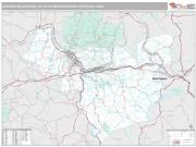 Huntington-Ashland Metro Area <br /> Wall Map <br /> Premium Style 2025 Map