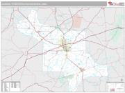 Jackson Metro Area <br /> Wall Map <br /> Premium Style 2025 Map