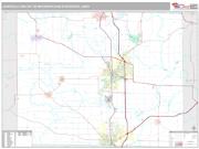 Janesville-Beloit Metro Area <br /> Wall Map <br /> Premium Style 2025 Map