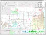 Kenosha Metro Area <br /> Wall Map <br /> Premium Style 2025 Map