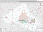 Killeen-Temple Metro Area <br /> Wall Map <br /> Premium Style 2025 Map