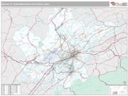 Knoxville Metro Area <br /> Wall Map <br /> Premium Style 2025 Map