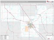Lafayette-West Lafayette Metro Area <br /> Wall Map <br /> Premium Style 2025 Map