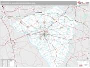Lancaster Metro Area <br /> Wall Map <br /> Premium Style 2025 Map