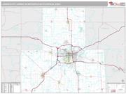 Lansing-East Lansing Metro Area <br /> Wall Map <br /> Premium Style 2025 Map