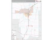 Lawton Metro Area <br /> Wall Map <br /> Premium Style 2025 Map