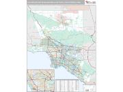 Los Angeles-Long Beach-Anaheim Metro Area <br /> Wall Map <br /> Premium Style 2025 Map