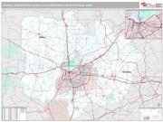 Louisville-Jefferson County Metro Area <br /> Wall Map <br /> Premium Style 2025 Map