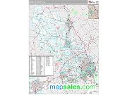 Lowell Metro Area <br /> Wall Map <br /> Premium Style 2025 Map