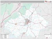 Lynchburg Metro Area <br /> Wall Map <br /> Premium Style 2025 Map