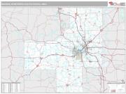 Madison Metro Area <br /> Wall Map <br /> Premium Style 2025 Map