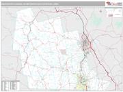Manchester-Nashua Metro Area <br /> Wall Map <br /> Premium Style 2025 Map