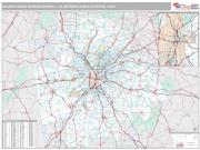 Atlanta-Sandy Springs-Roswell Metro Area <br /> Wall Map <br /> Premium Style 2025 Map