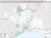 New Haven-Milford Metro Area <br /> Wall Map <br /> Premium Style 2025 Map