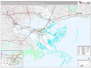 New Orleans-Metairie Metro Area <br /> Wall Map <br /> Premium Style 2025 Map