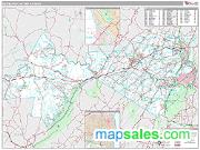 Newburgh Metro Area <br /> Wall Map <br /> Premium Style 2025 Map