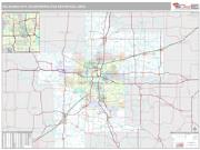 Oklahoma City Metro Area <br /> Wall Map <br /> Premium Style 2025 Map