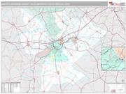 Augusta-Richmond County Metro Area <br /> Wall Map <br /> Premium Style 2025 Map
