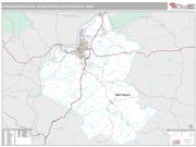 Parkersburg-Vienna Metro Area <br /> Wall Map <br /> Premium Style 2025 Map