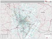 Pittsburgh Metro Area <br /> Wall Map <br /> Premium Style 2025 Map