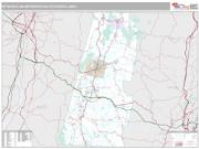 Pittsfield Metro Area <br /> Wall Map <br /> Premium Style 2025 Map