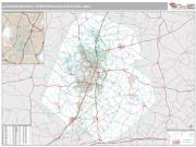 Austin-Round Rock Metro Area <br /> Wall Map <br /> Premium Style 2025 Map